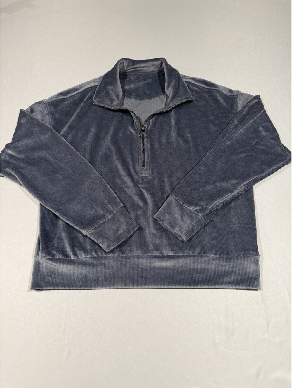 Vuori Haven Half Zip Sweatshirt Blue Ribbed Corduroy Size Small - Picture 5 of 7